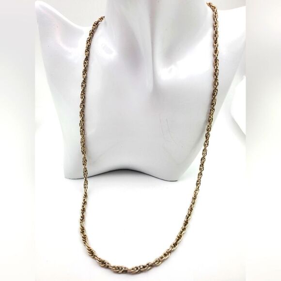 Silver tone twist chain necklace N0810 - Picture 1 of 4